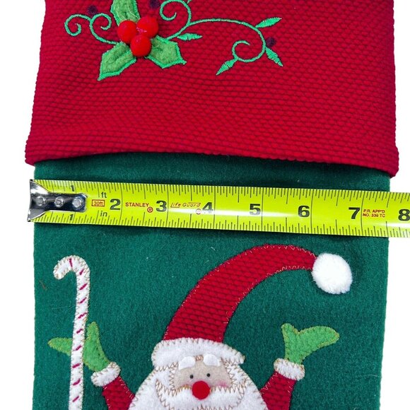 Christmas Stocking Fleece 3D Santa Candy Cane Sleigh Presents Prima Creations - Picture 10 of 12